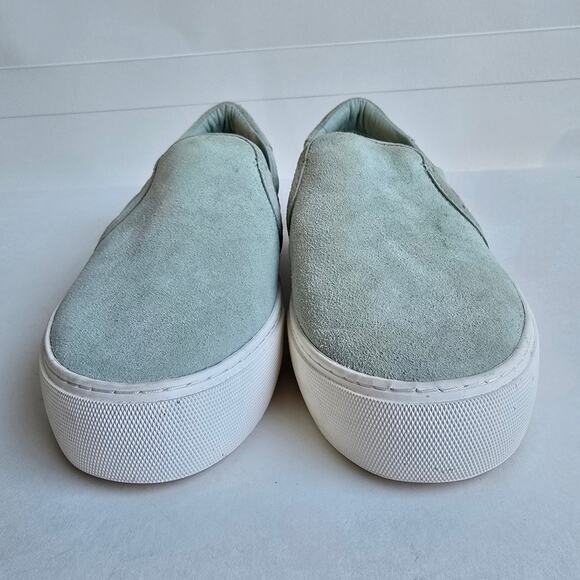 Light Green Ugg Sneakers Jass Size 8.5 Suede Leather Slip On Loafers - Picture 3 of 14
